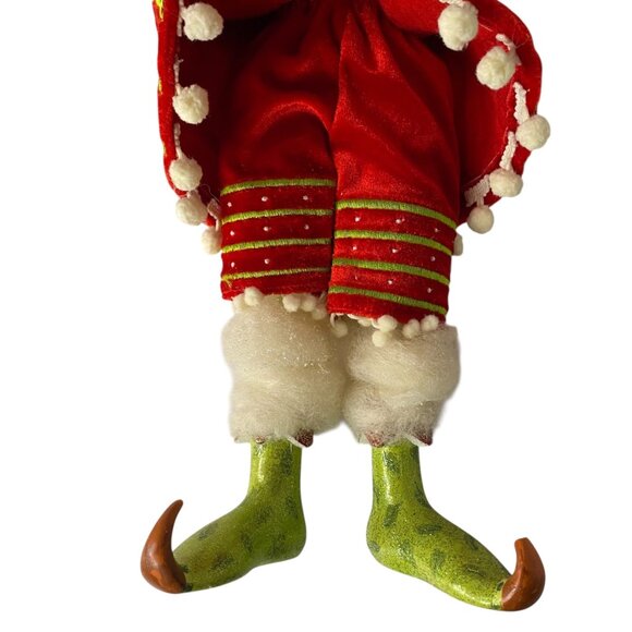 Vtg Dept 56 Patience Brewster Santa Claus Krinkles figureRed Green Christmas - Picture 7 of 9